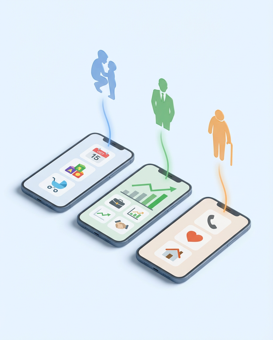 Targeted landing pages for different audience segments